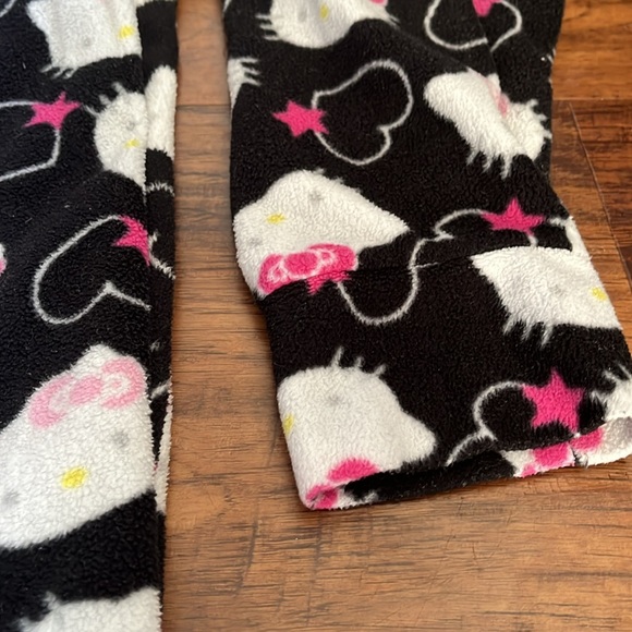 rare vintage sanrio hello kitty fleece onesie with paded feet - Picture 5 of 8